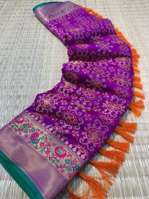 purple patan patola sarees